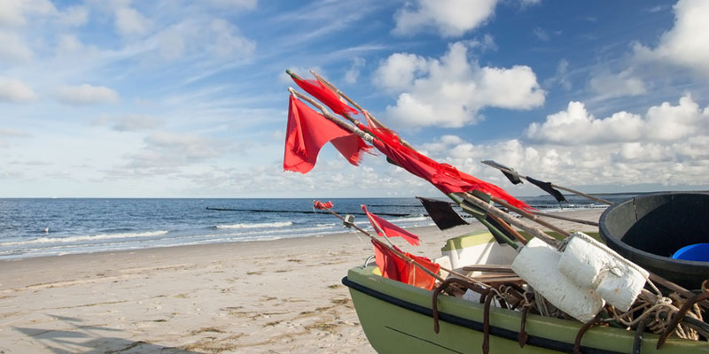 Urlaub auf Rügen im Herbst am Strand